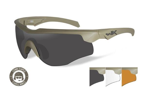 WILEY X OCCHIALI TATTICI A PROTEZIONE BALISTICA MOD. CADRU ROGUE COMM TAN