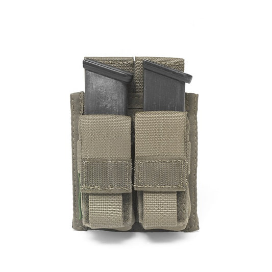 DIRECT ACTION DOUBLE 9MM PISTOL POUCH – RANGER GREEN