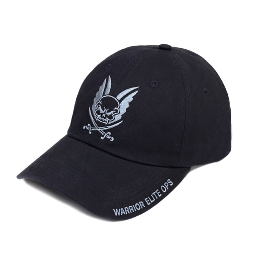 EMBROIDERED BLACK CAP