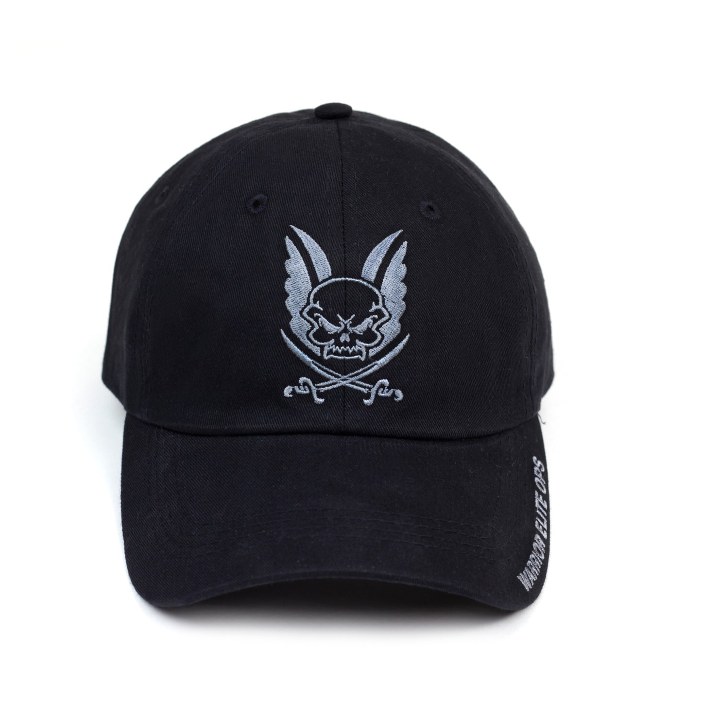 EMBROIDERED BLACK CAP