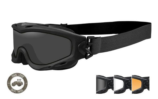 WILEY X BALLISTIC GOOGLE MOD. SPEAR IN BLACK COLOR