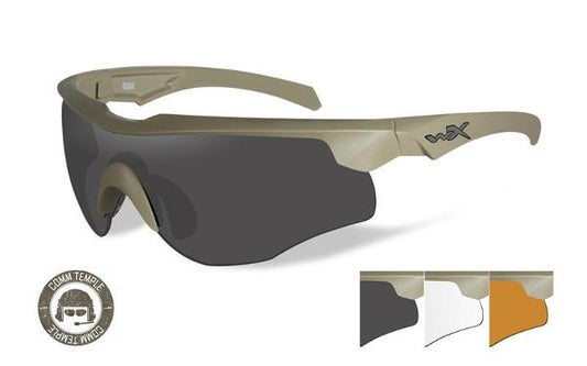 WILEY X OCCHIALI TATTICI A PROTEZIONE BALISTICA MOD. ROGUE COMM TAN FRAME