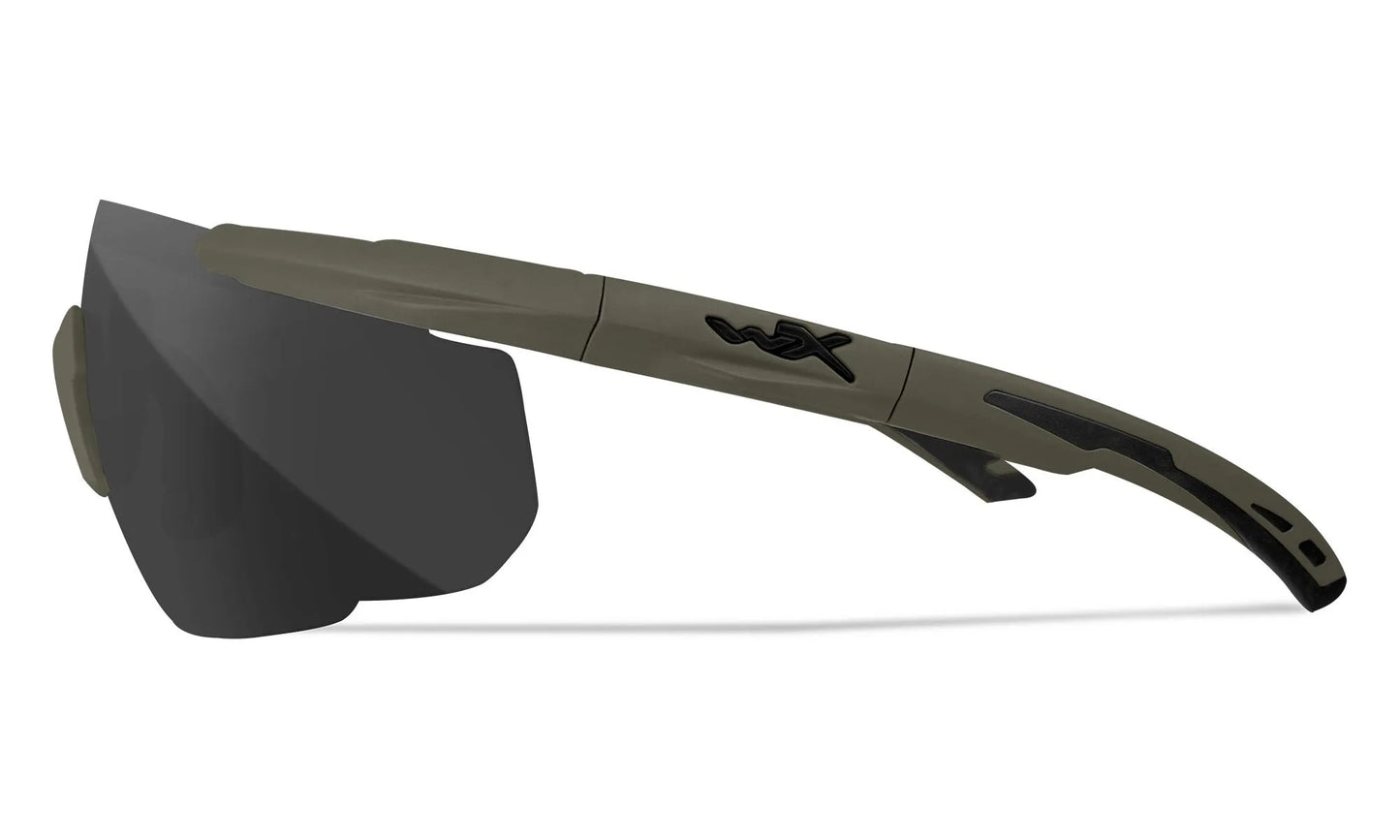 WILEY X SABER ADVANCED GREY/CLEAR/RUST OD GREEN FRAME