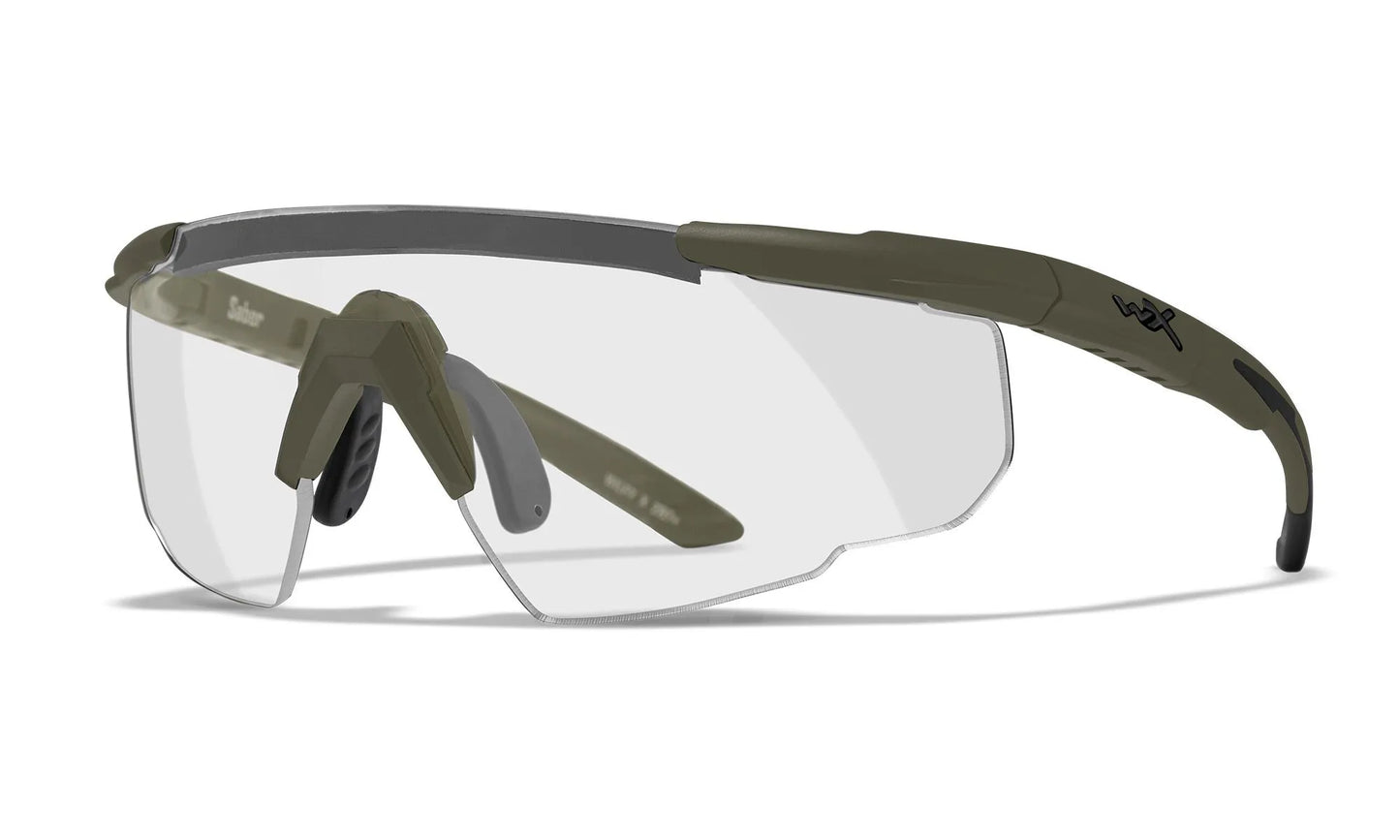 WILEY X SABER ADVANCED GREY/CLEAR/RUST OD GREEN FRAME